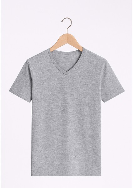 Erkek Pamuklu 2'li V Yaka Gri Fanila Atlet Q2İ1K2L3KK.2L modelleri