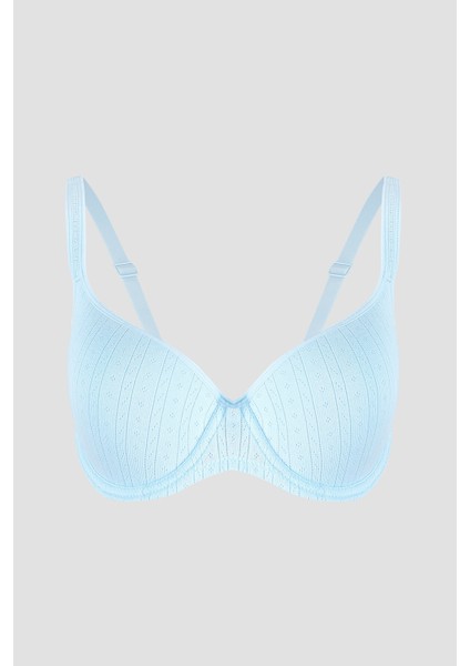 Mavi Soft Cotton Kaplı Desteksiz Sütyen