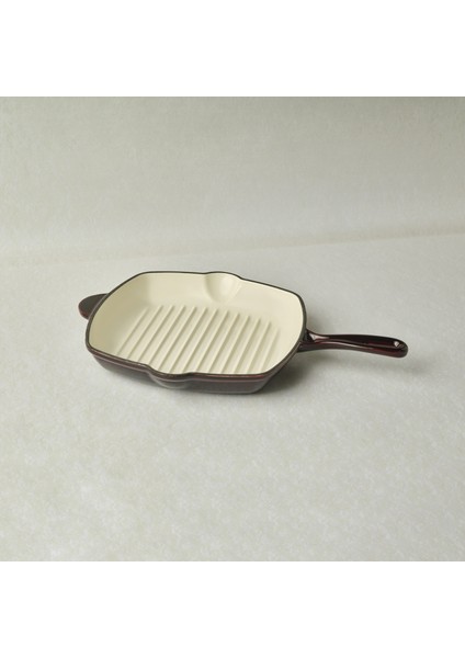 Heritage Demir Döküm Emayeli Grill Tava 26 cm Kırmızı fiyatları