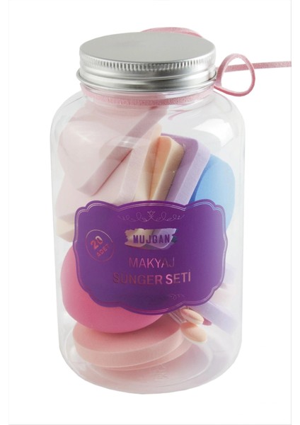 12 Adet Konserve Şişeli Makyaj Süngeri