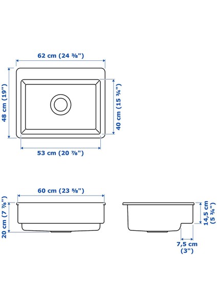 Tek Gözlü Eviye, Beyaz, 62X48 cm fiyatları