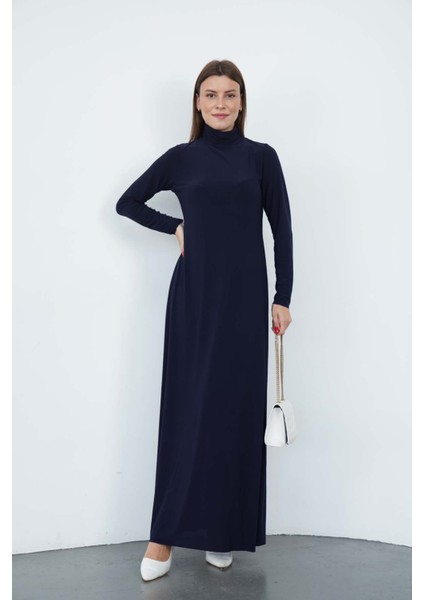 Dora Kadın Maxi Boy Balıkçı Yaka Sandy Elbise-Lacivert fiyatları