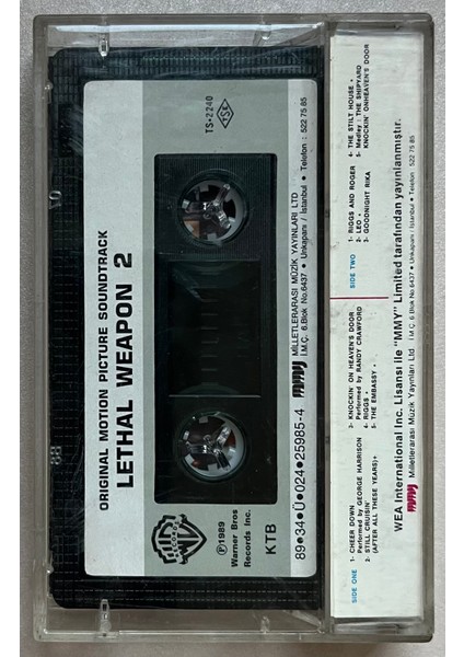 Lethal Weapon 2 Original Motion Picture Soundtrack Kaset (Orijnal Dönem Baskı Kaset) fiyatları