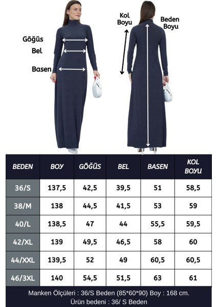 Dora Kadın Maxi Boy Balıkçı Yaka Sandy Elbise-Füme indirimleri