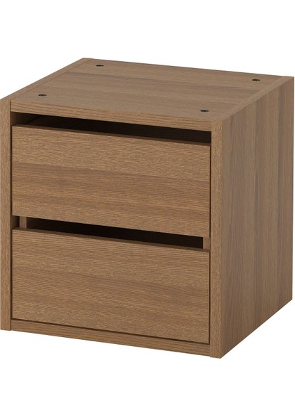 Açık Mutfak Dolabı Çekmece Ünitesi, Kahverengi-Dişbudak, 40X37X40 cm