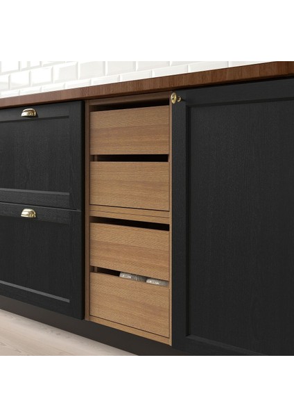 Açık Mutfak Dolabı Çekmece Ünitesi, Kahverengi-Dişbudak, 40X37X40 cm modelleri