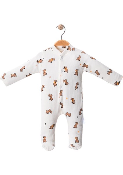 Beyaz Tulum Köpekli Patikli 3 Ay,6 Ay,9 Ay Unisex