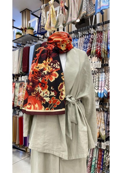 Gökyüzü Çiçeği Şal Bordo