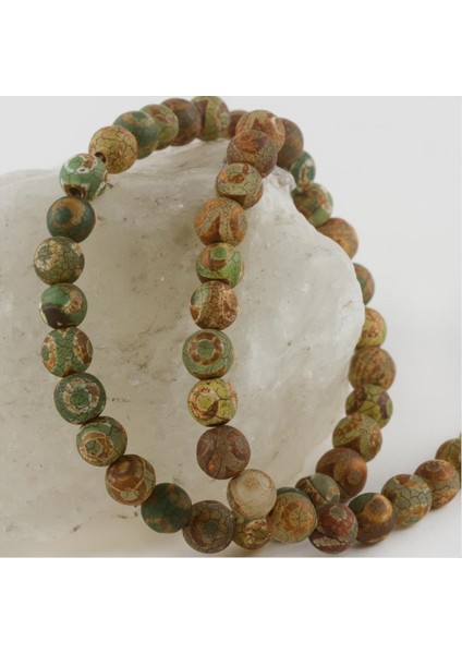 Msa-Shop Tibet Akik Taşı Mat 8 Mm-Yeşil-1 fiyatları