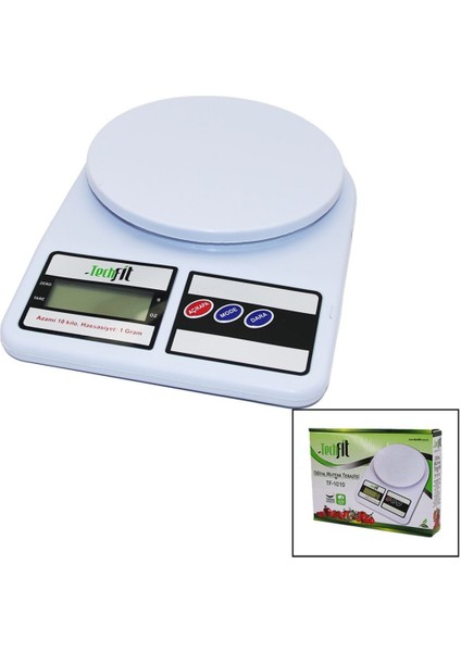 Dijital Mutfak Tartısı 10KG TF-1010, Hassas Ölçüm ve Şık Tasarım
