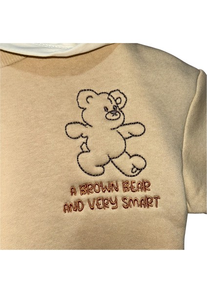 Çocuk Ayıcık Desenli Kapüşonlu Eşofman Takımı indirimleri