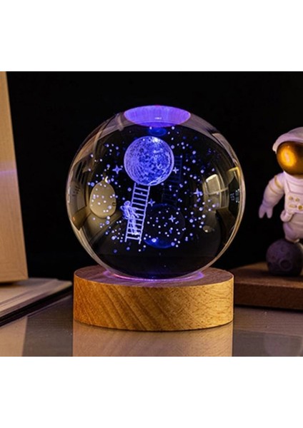 Aya Çıkan Astronot Tasarım Cam Küre Renk Değiştiren fiyatları