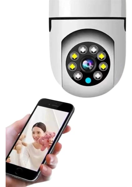 Ev Kamerası Wifi Kamerası Gece Görüşlü Akıllı Ampül Kamera (Kopya) modelleri