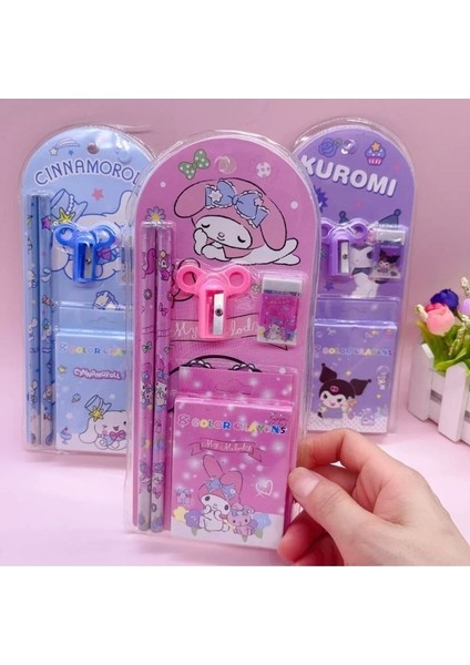 Sanrio My Melody Cinnamoroll Kuromi Kırtasiye Seti 12 Parça My Melody Kırtasiye Seti modelleri