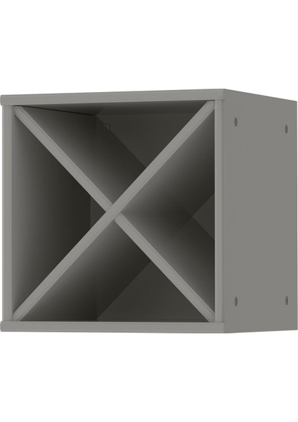 Şarap Rafı, Gri, 40X37X40 cm