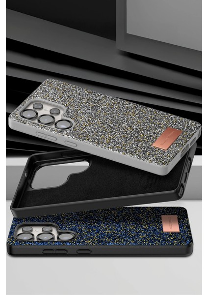 Bfs Samsung Galaxy S25 Ultra Bright Simli Kapak - Gold modelleri