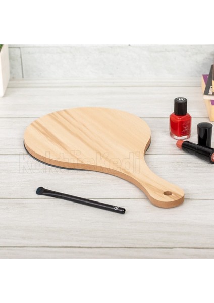 Ahşap Yuvarlak Makyaj ve El Aynası 7173011 fırsatları