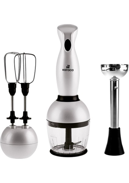 3'lü Beyaz Blender Seti, 1000 W Güçlü Performans, Şık Tasarım
