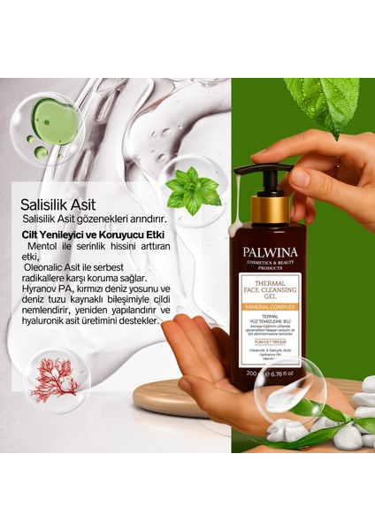 Palwına Cosmetics Termal Arındırıcı Nemlendirici Gözenek Sıkılaştırıcı Yüz Temizleme Jeli fiyatları