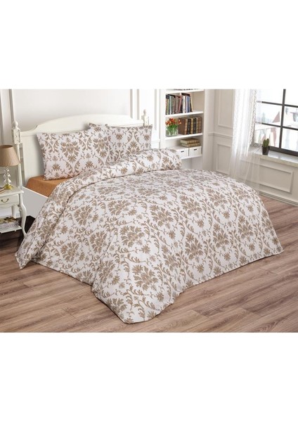 Mary Çift Kişilik Lastikli Çarşaflı Nevresim Takımı Bej fiyatları