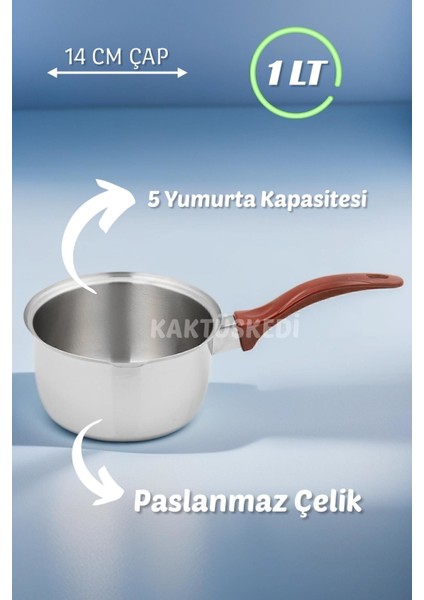 14 cm Paslanmaz Çelik Kaçerola | Sütlük | Mini Yumurta Haşlama Tavası 7174451 fiyatları