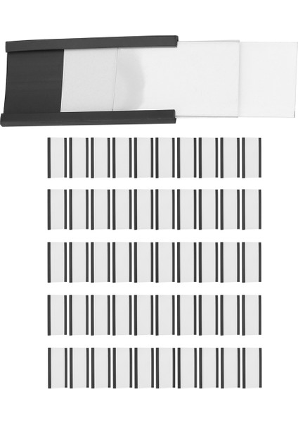 Metal Raf Için Net Plastik Koruyuculara Sahip Manyetik Veri Kartı Tutucuları Olan 50PCS Manyetik Etiket Tutucular (1 x 2 Inç) (Yurt Dışından) modelleri