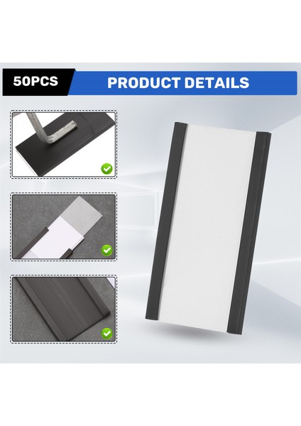 Metal Raf Için Net Plastik Koruyuculara Sahip Manyetik Veri Kartı Tutucuları Olan 50PCS Manyetik Etiket Tutucular (1 x 2 Inç) (Yurt Dışından) indirimleri