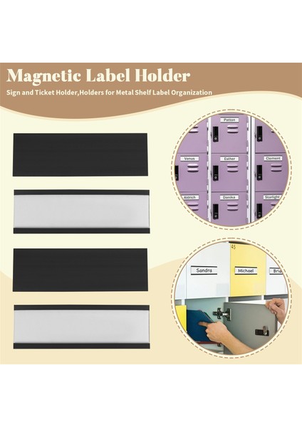 30 Adet Manyetik Etiket Tutucular Işaret ve Bilet Sahibi Metal Raf Etiket Organizasyonu Için Sahipler Beyaz Tahta (Yurt Dışından) fırsatları