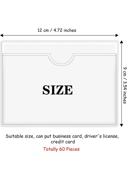 120 Paket 3 5 x 4 7 Inç Kendi Kendinden Yapışkan Etiket Tutucu Kart Cepleri Etiket Tutucu Temiz Plastik Kütüphane Kart Tutucu (Yurt Dışından) modelleri