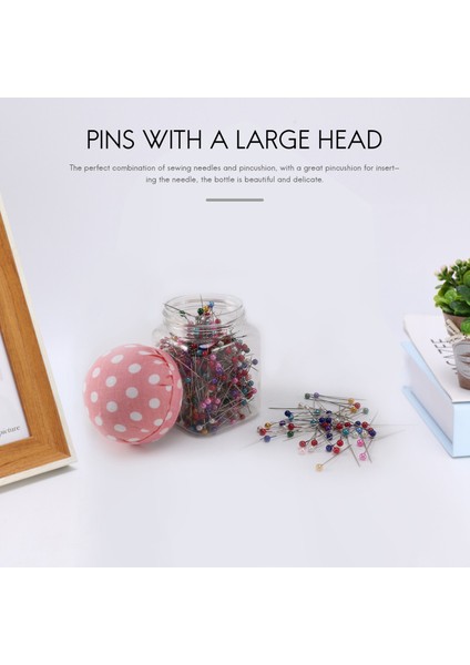 500PCS Dikiş Pimleri Inci Iğneleri Pembe Kumaş Kapak Pimi Yastık Şişesi Terzilik Işlemi (Yurt Dışından) fırsatları