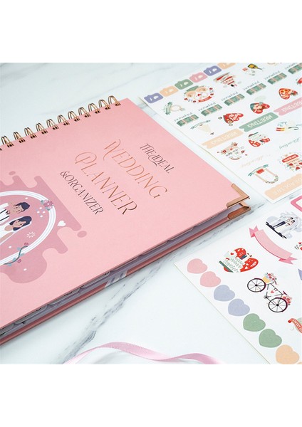 Gelin Için Düğün Planlayıcı - Planlama Kitabı ve Organizatör Geri Sayım Takvimi ile Gelin Binder Sevgililer Günü Hediyesi (Yurt Dışından)