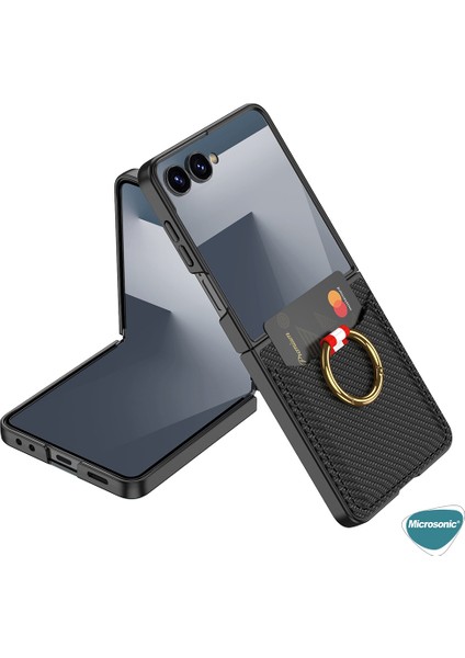 Samsung Galaxy Z Flip 7 Kılıf Luxring Wallet Carbon Siyah fiyatları