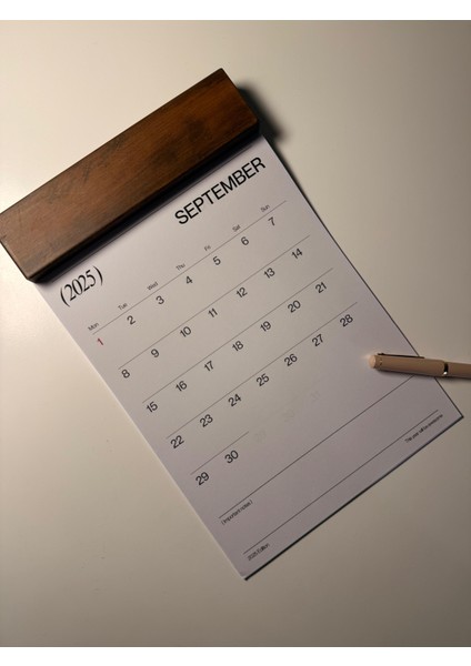 Vıveca 2026 Ahşap Standlı Takvim|a4 Boy Masaüstü/duvar Takvimi|not&fotoğraf Eklenebilir