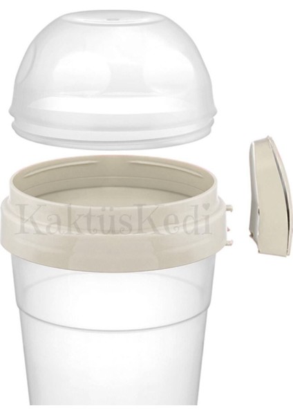 Kaşık Çatallı Meyveli Yoğurt Müsli Kabı - Yemek Taşıma ve Saklama Kabı - Öğün Bardağı Beyaz 7170771 fırsatları