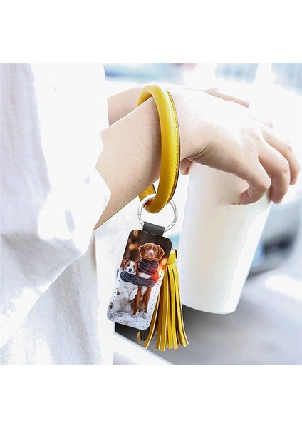 20 Pack Süblimasyon Boşlukları Anahtarlık Pu Deri Deri Anahtarlı Isı Transferi Anahtarlama Çift Taraflı Süblimasyon Boş (Yurt Dışından) fırsatları