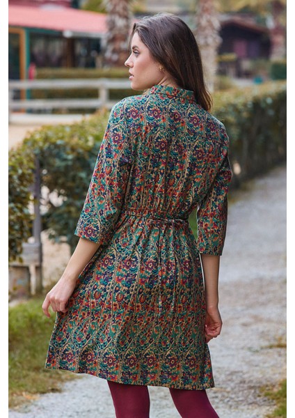 Gömlek Yaka Düğme Detaylı Kışlık Elbise indirimleri