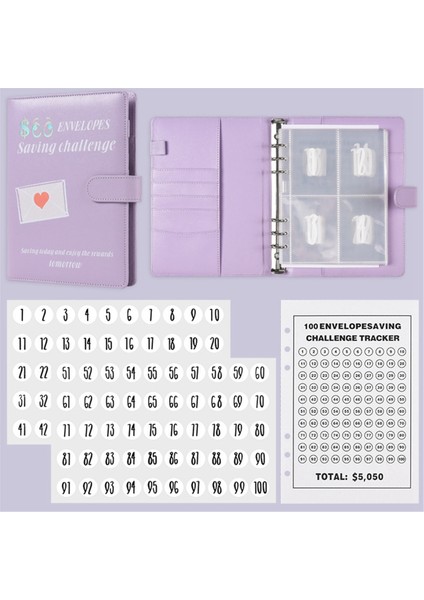 100 Zarf A5 Para Tasarruf Bütçe Bağlayıcı Nakit Zarflarla -Kalentik Kitap 5 050 Sevgililer Günü Siyahı Tasarruf Etmek (Yurt Dışından) fırsatları