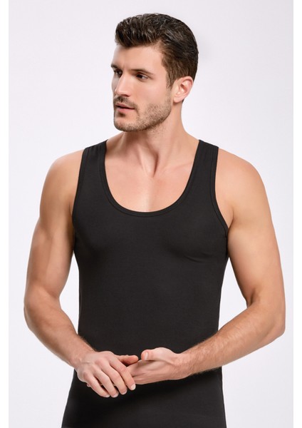 Erkek Likralı Bambu Siyah 3'lü Atlet Qİ2K7L1K9K.3L fiyatları