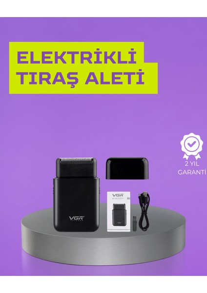 Msa-Shop Kart Tasarımlı Şarjlı Tıraş Makinesi | 2 Başlıklı Hassas Kesim