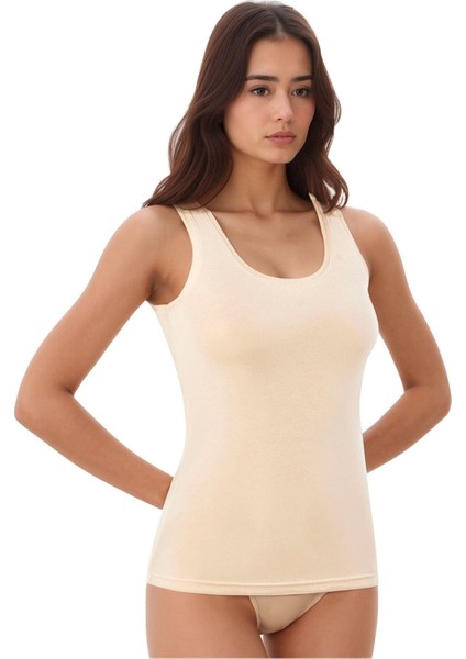 Kadın Modal Pamuklu Likralı Ekstra Biyeli Kalın Askılı 2'li Atlet Q6K6K0T3KA fiyatları