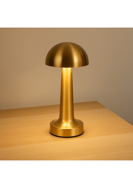 - Atina Gold Masa Lambası (Ayarlanabilir 3 Renk, Dokunmatik, Şarjlı)