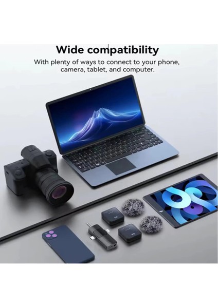 Bfs Yüksek Kalite Profesyonel 3 In 1 Kablosuz Taşınabilir Yaka Mikrofonu Tüylü