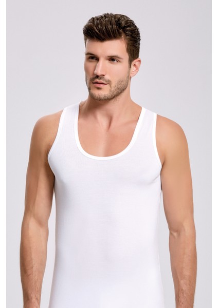 Erkek Likralı Bambu Beyaz 3'lü Atlet Qİ2K7L1K9K.3L fiyatları