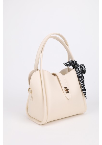 Kadın Kilit Detaylı Üç Bölmeli Tasarım Çıkarılabilir Makyaj Çantalı El ve Omuz Çantası Rio modelleri