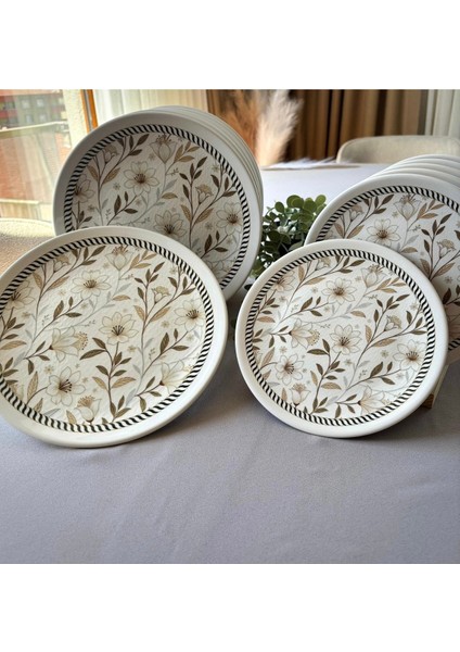 Floral 6 Adet Servis + 6 Adet Pasta Tabağı Sunumluk fiyatları