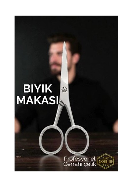 Bfs Bıyık Makası -Bıyık Düzeltme Makası Profesyonel Cerrahi Çelik