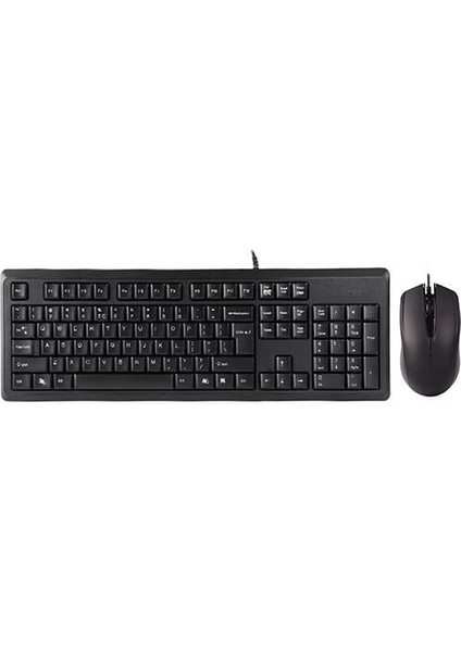 A4 TECH KR-9276 USB Q Trk Optic Mouse Suya Dayanıklı Siyah Multimedya Klavye - Mouse Set