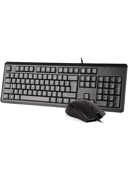 A4 TECH KR-9276 USB Q Trk Optic Mouse Suya Dayanıklı Siyah Multimedya Klavye - Mouse Set