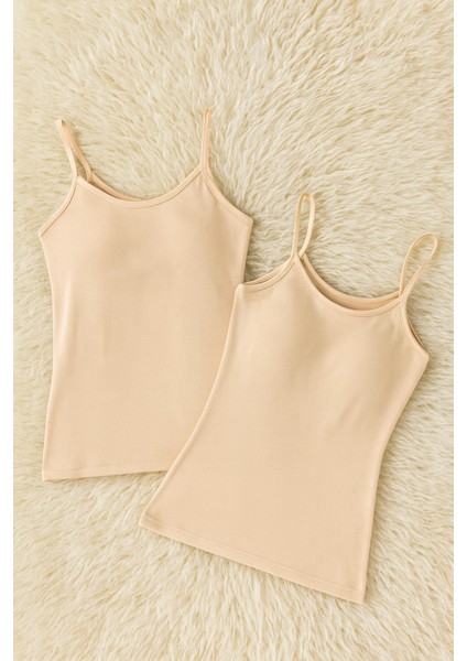 Kadın Bambu Likralı Askılı 2'li Atlet Q6K6K1T1KA