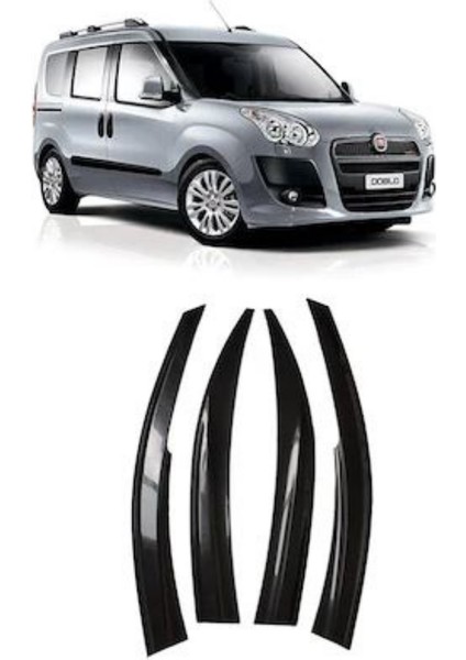 Fiat Doblo 2 2010-2020 Mugen Cam Rüzgarlığı Seti 4'lü Ithal